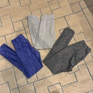 Lot of 3 Performance Leggings - Calia Blue, Joy Lab Gray, Calia Charcoal
